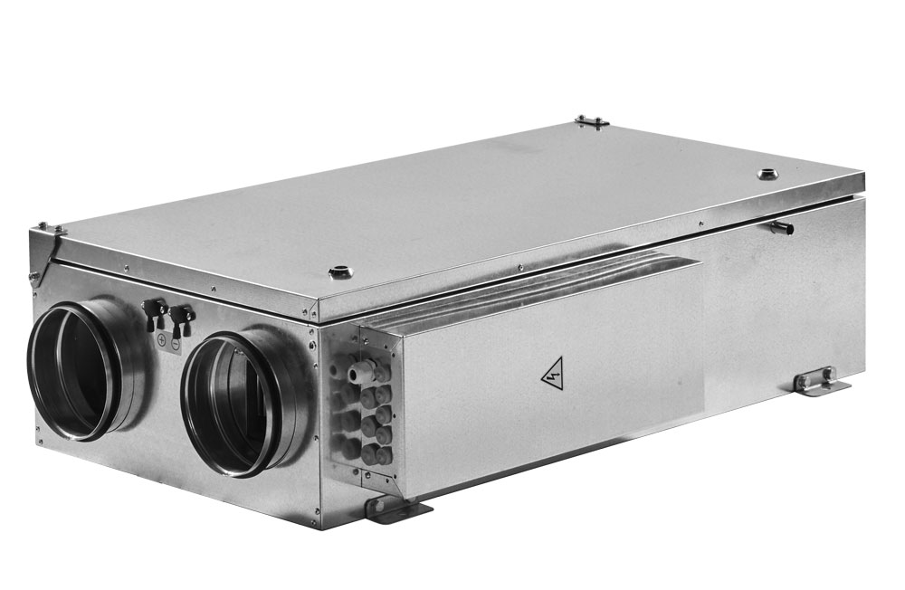 UniMAX-P 450CE EC Подпотолочная компактная приточно-вытяжная установка Shuft с электронагревателем и пластинчатым рекуператором