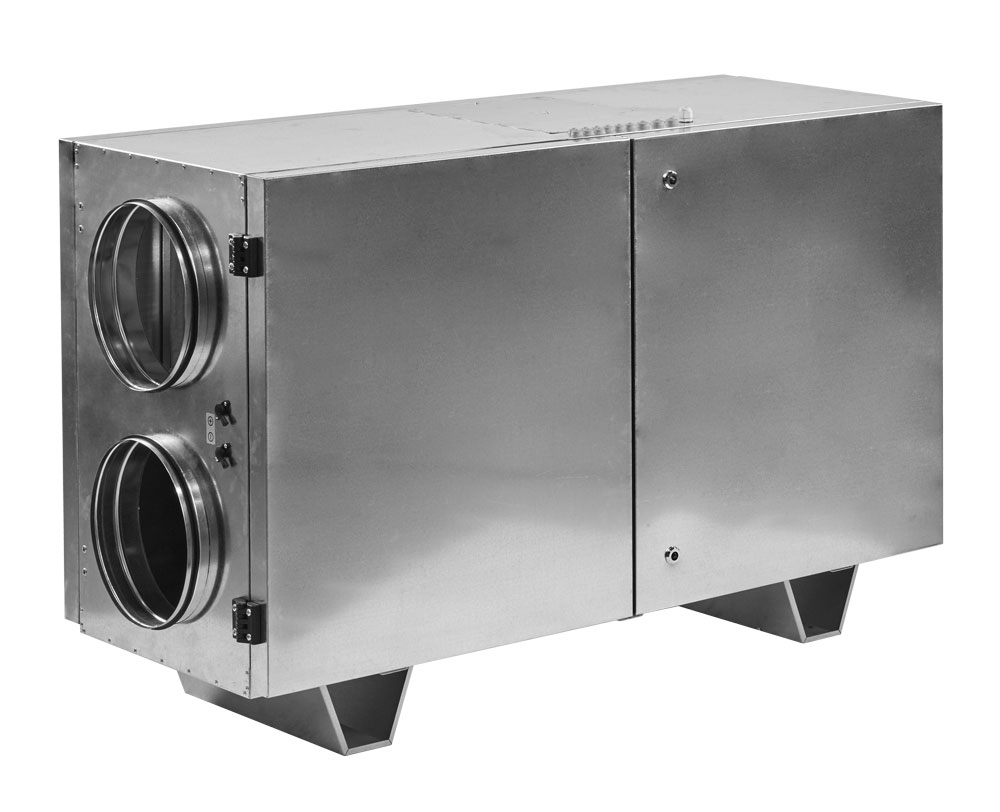 UniMAX-R 750SW EC-A Компактная приточно-вытяжная установка (горизонтальный выброс) с роторным рекуператором и водяным нагревателем